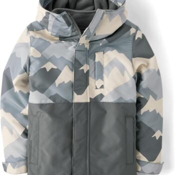 Boys Heavy 3 in 1 Winter Jacket, Wind-resistant Water-resistant Shell, Fleece Inner